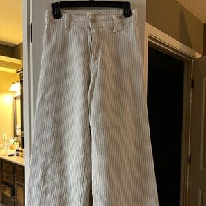 Women's White Striped Pants